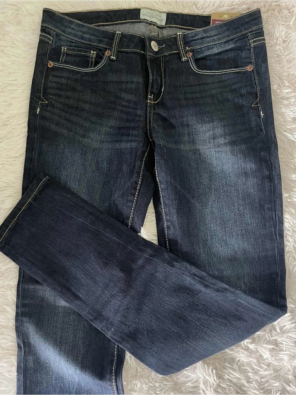 NWT Y2K Aeropostale ASHLEY ULTRA SKINNY Jeans (Super Low Rise/Skinny Fit) #0557